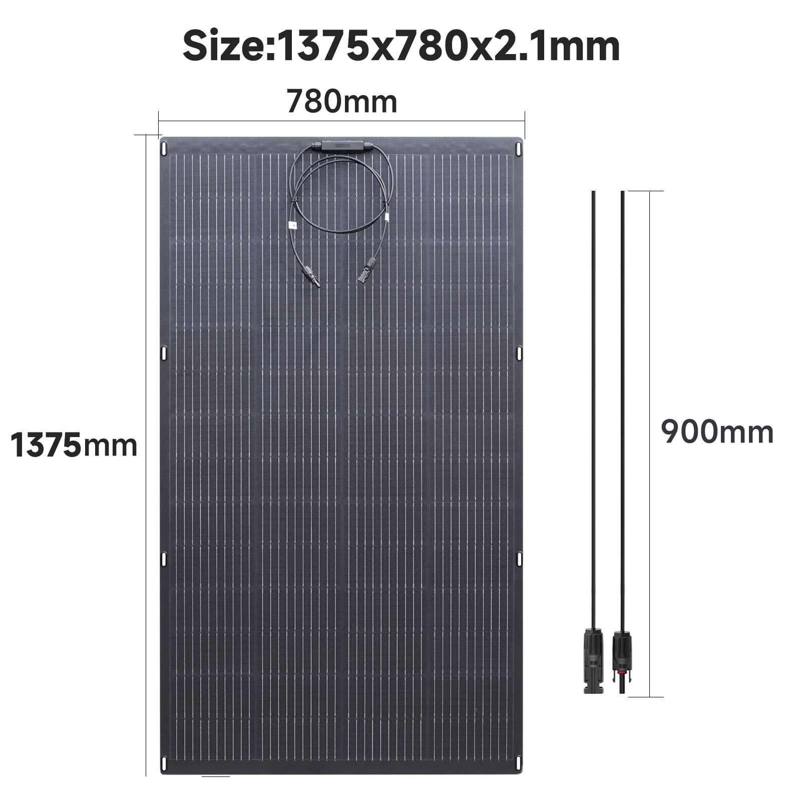 ALLPOWERS 100W OR 200W Flexible Mono Solar Panel Efficiency IP68 Solar Off Grid