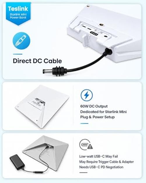 Starlink Mini Battery Pack 99Wh 27600mAh Portable Power Bank – Air Travel