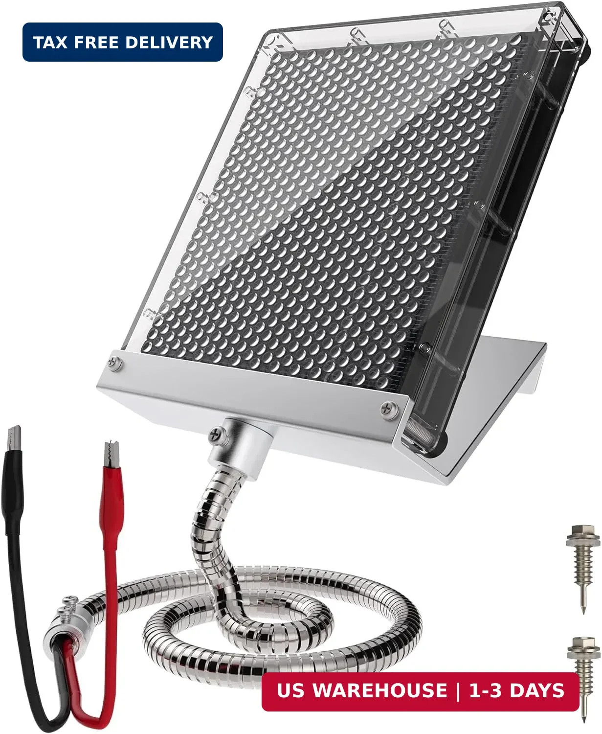 6V Solar Panel Battery Charger for Deer Feeder, 1.7W Waterproof Solar Panel with