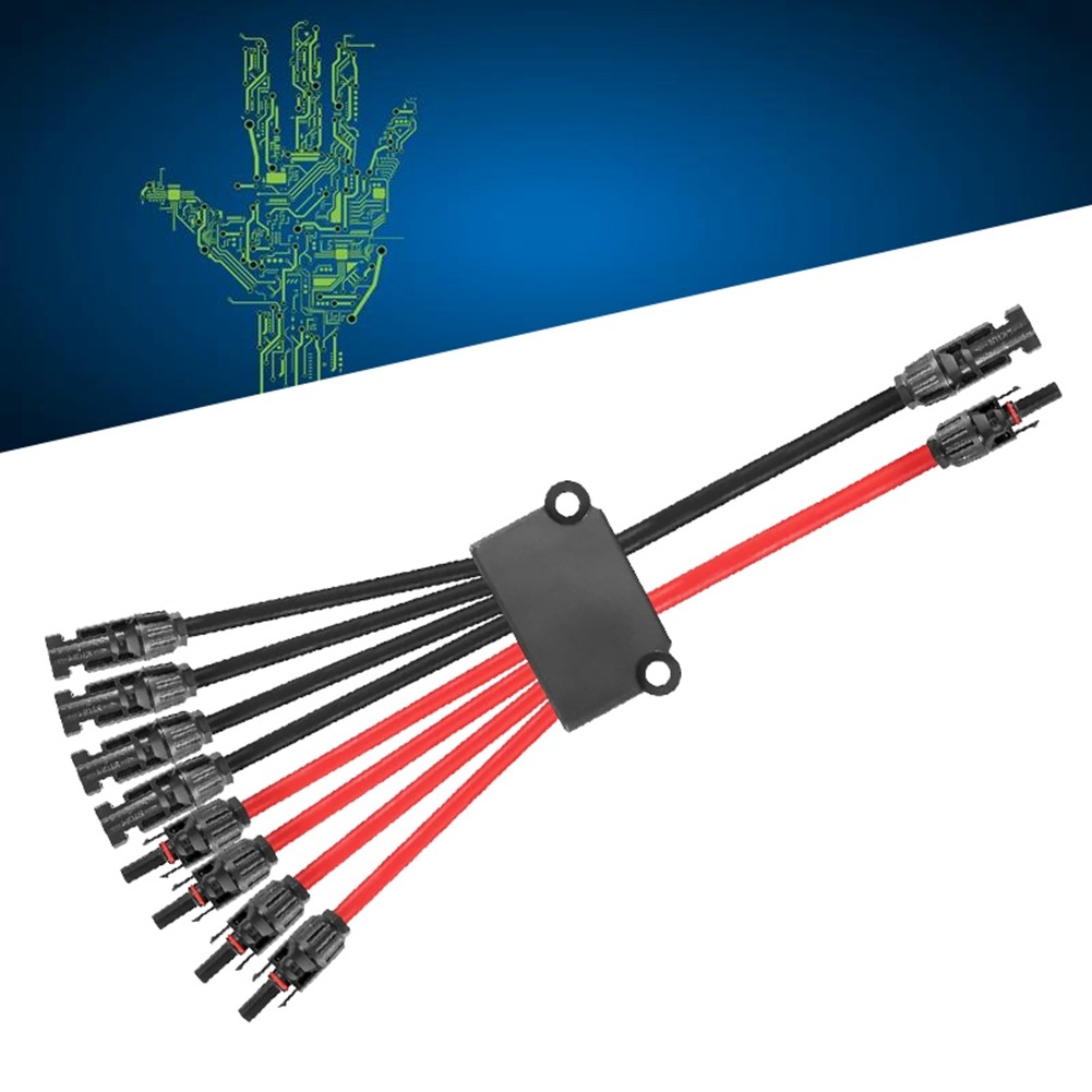 Solar Connectors Cable 2 to 8 Y Branch Cable Connector for Solar Panel9286