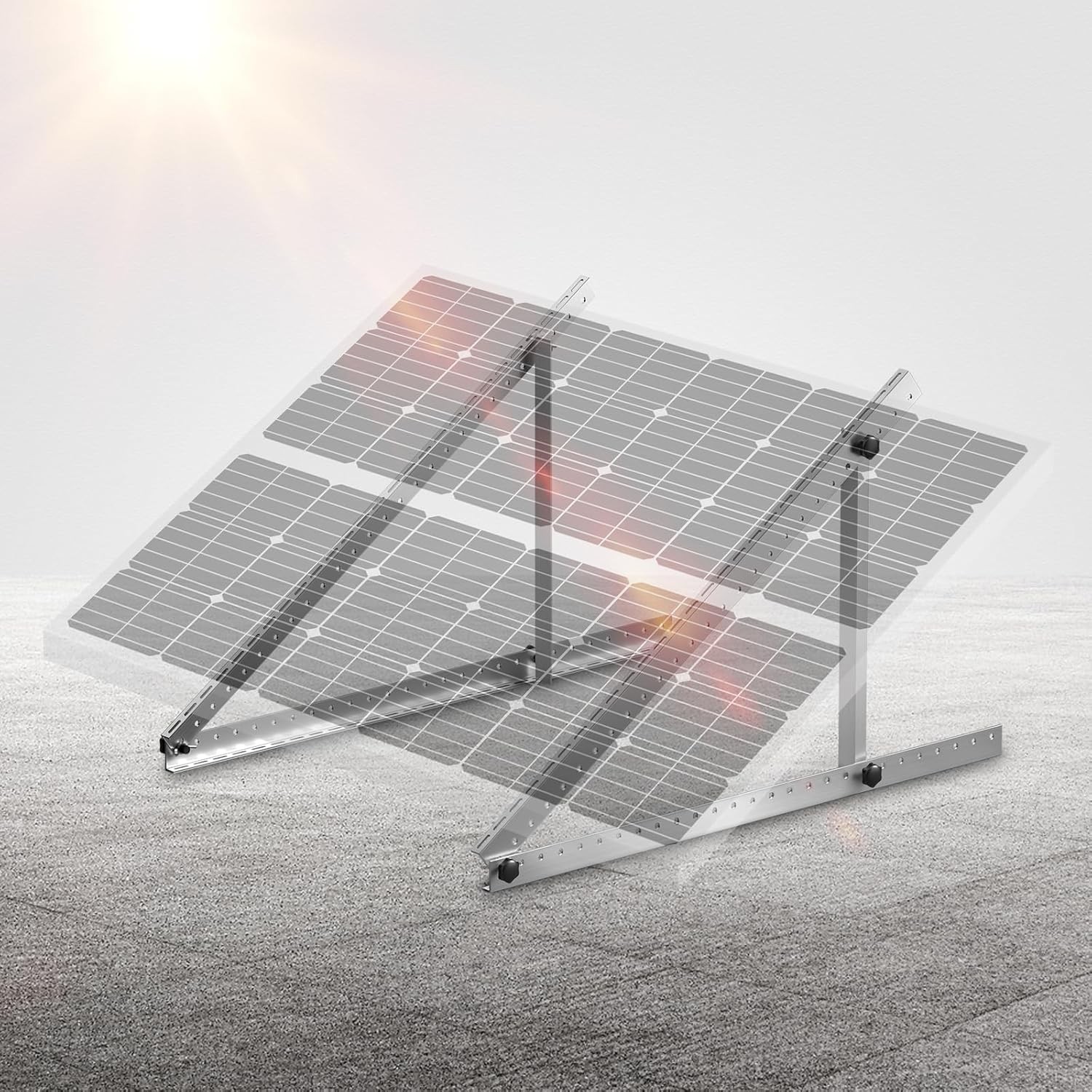 VEVOR 50-Inch Solar Panel Mounting Brackets, 0 to 90° Adjustable Tilt Mount Bra