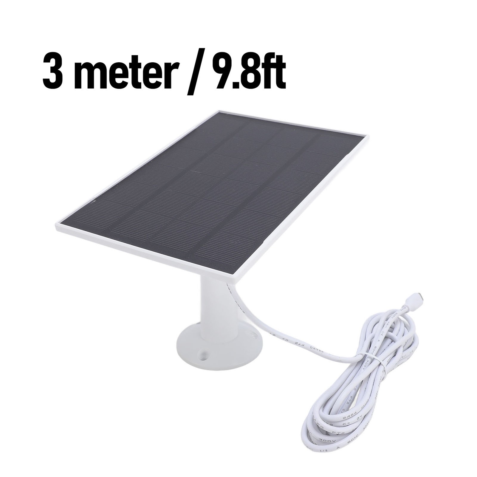 White Solar Panel For Bird Feeder Camera Waterproof Charger For Outdoor Use