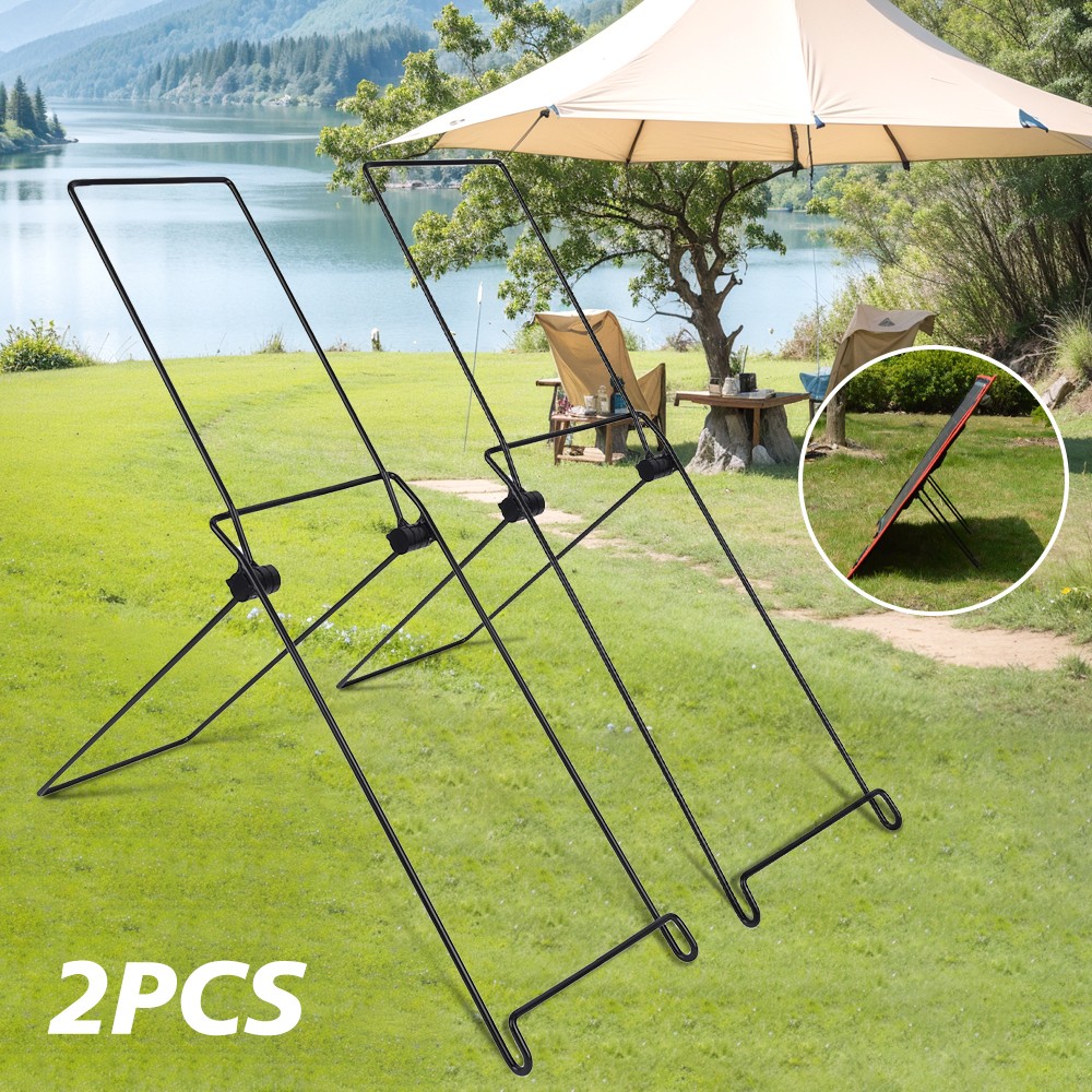 2PCS Foldable Carbon Steel Solar Panel Mounting Bracket For RV Camping Boat Home