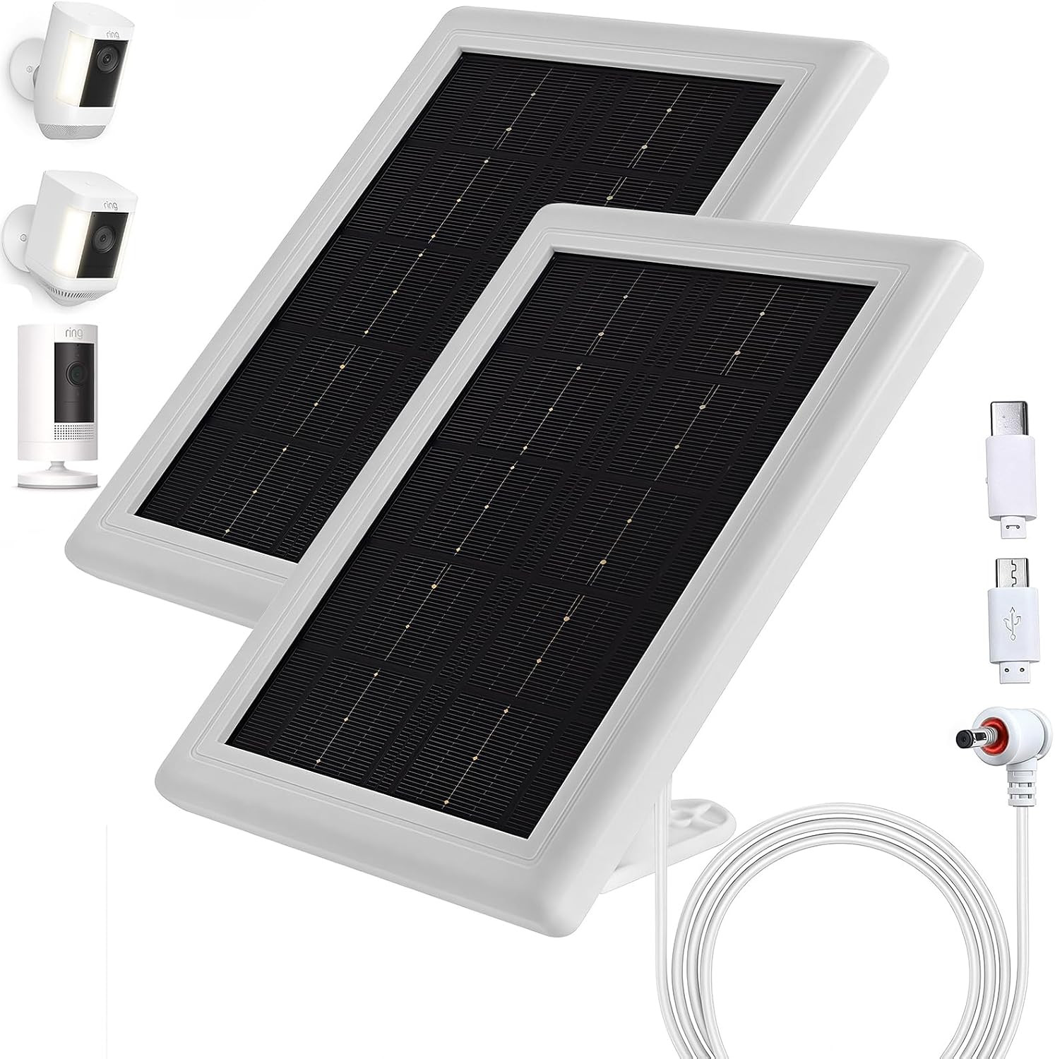 Ring Camera Solar Panel Charger, 5V 3.5W Solar Charger Compatible with Ring Spot
