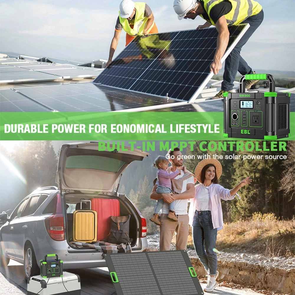 330W 288.6WH Power Station Portable Solar Charger Generator Supply Home Camping