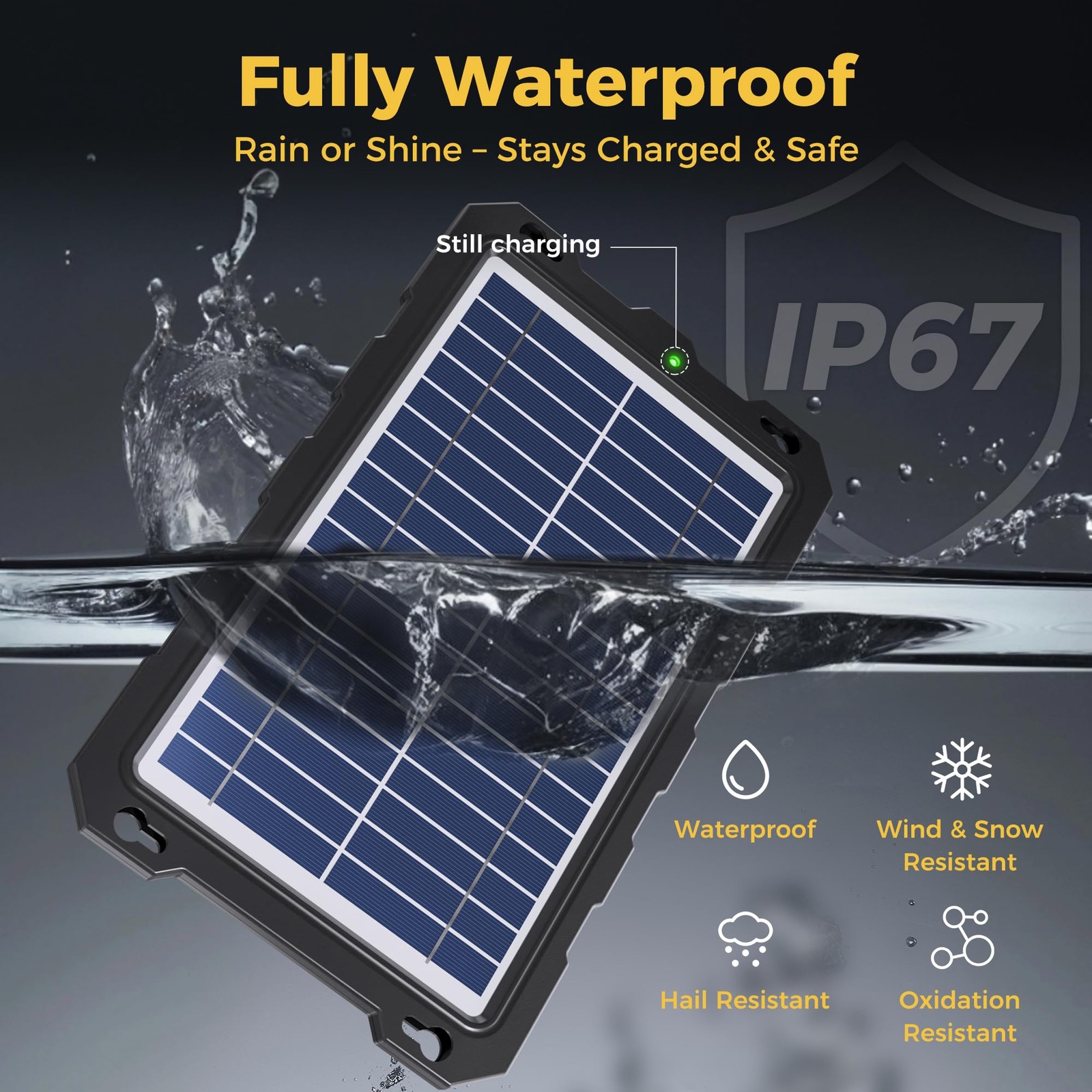 SUNAPEX 8W 12V Solar Battery Charge Maintainer – Solar Trickle Charger for Car