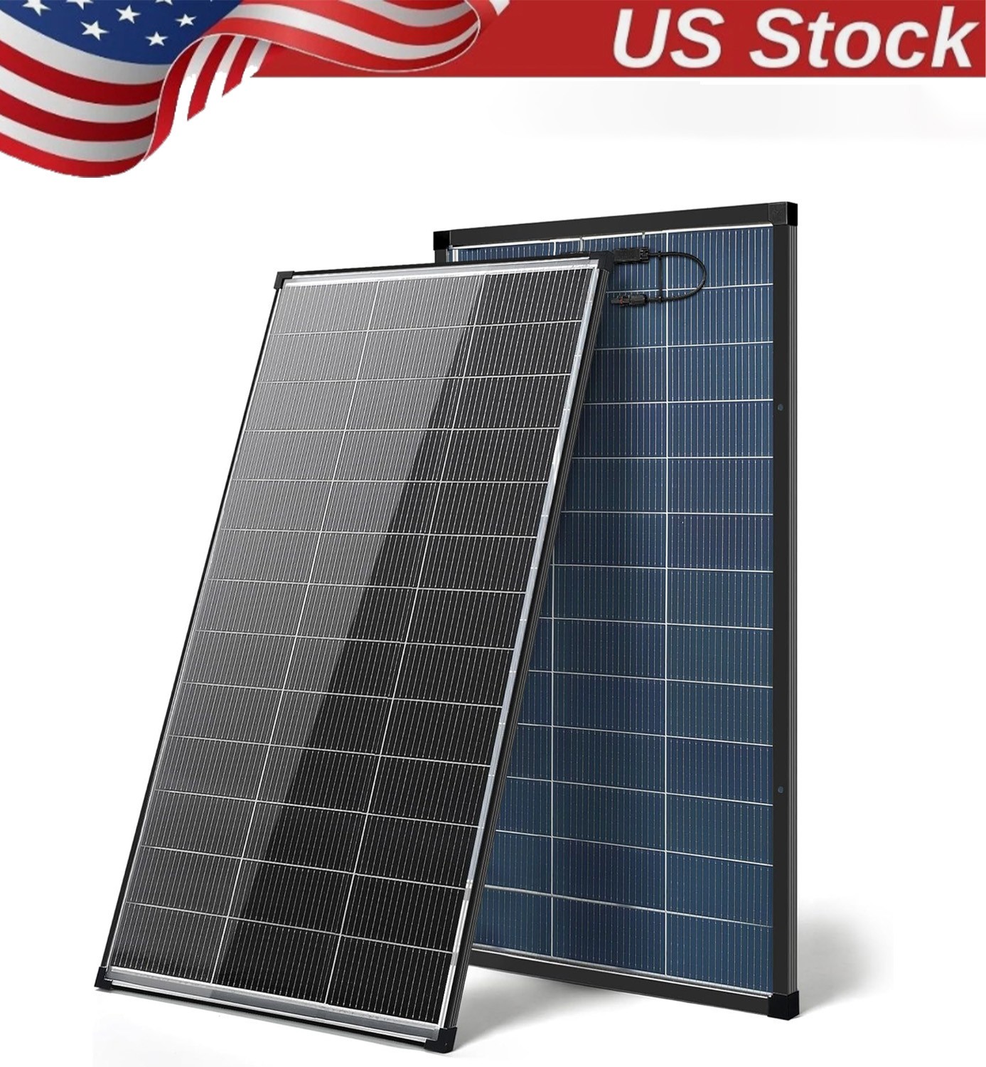200W Solar Panels Bifacial Monocrystalline N-Type 12V PV Home Roof RV Off-Grid