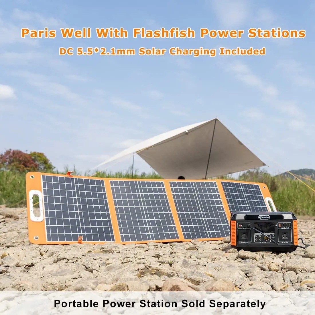 Foldable Solar Panel 100W Portable Charger for Power Station/Phone/Camping/RV