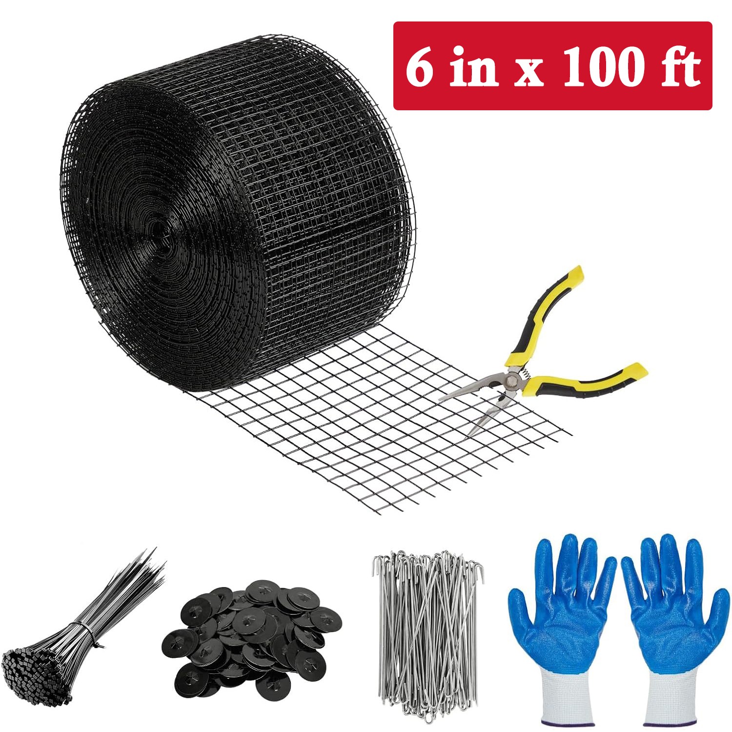 6in x 50/100/120ft Solar Panel Critter Guard Mesh HeavyDuty PVC Coated Wire Mesh