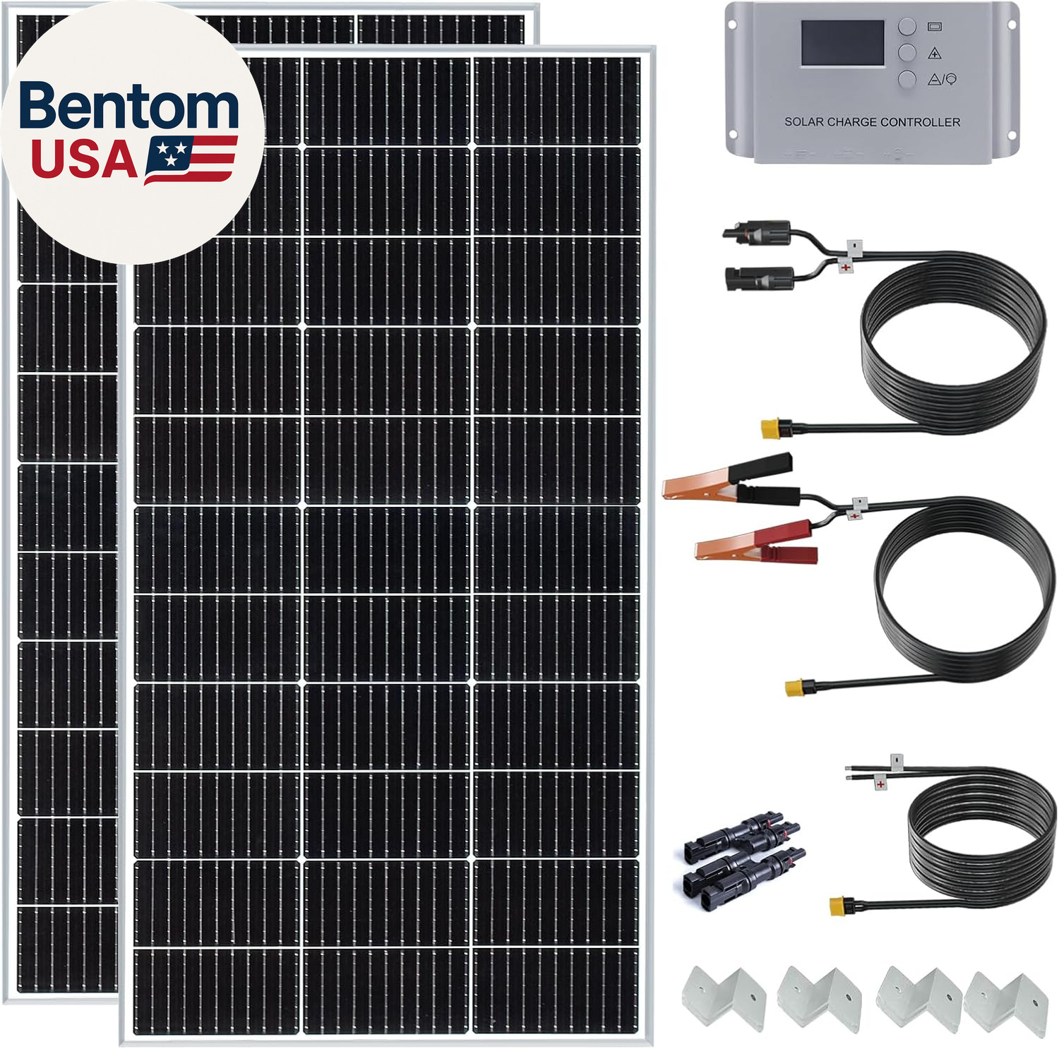 200 Watt 12Volt/24Volt Solar Panel Starter Kit 2PCS 105W Monocrystalline Module