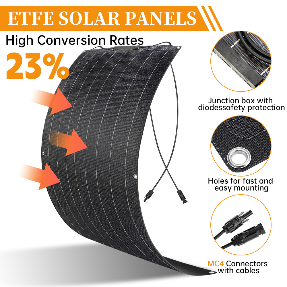 400W 800W Flexible Solar Panel Mono 12V Portable for Camping Home RV Boat Marine