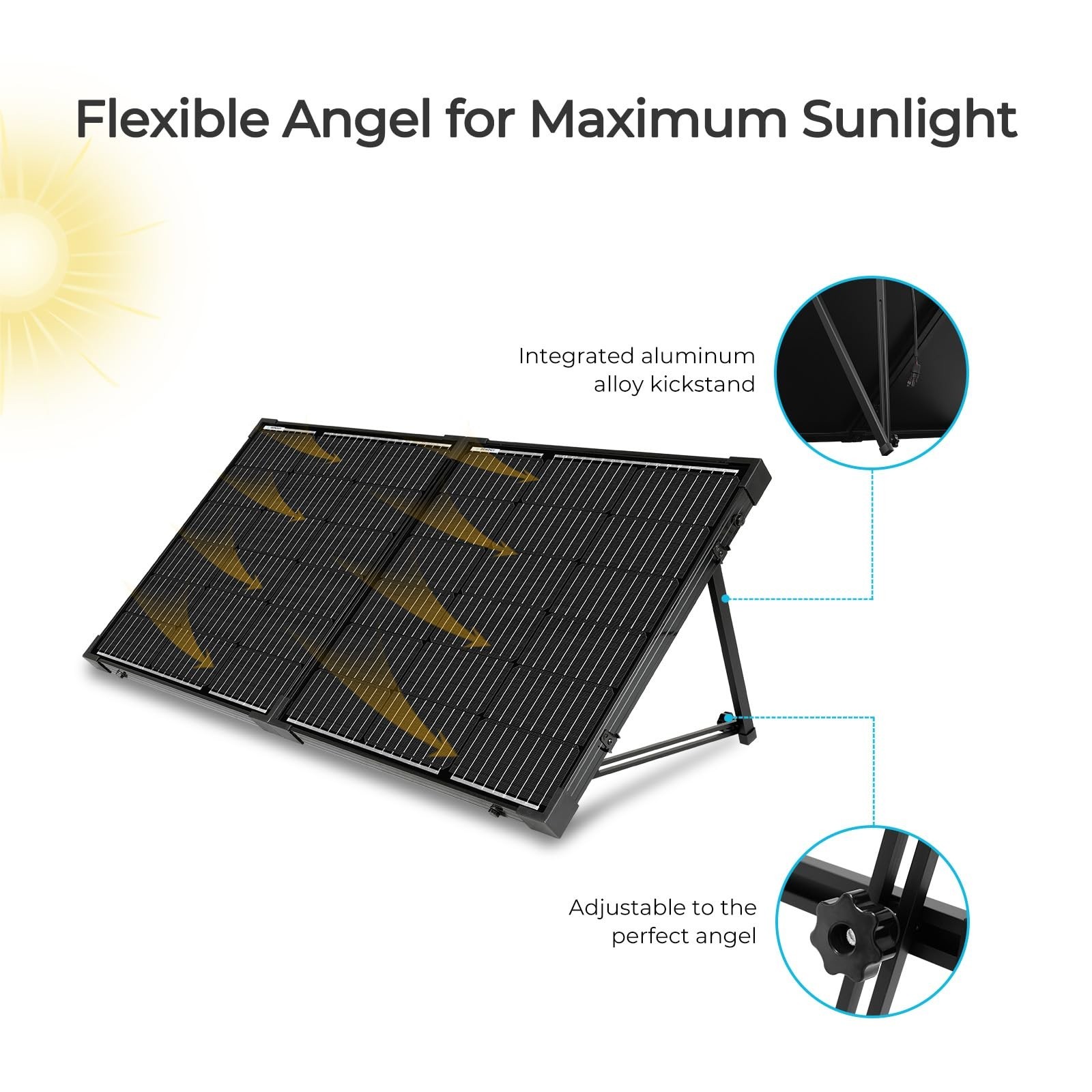 Renogy 100 Watt 12 Volt Portable Solar Panel with Waterproof 20A Charger Cont…