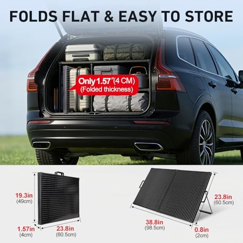 100W 12V Portable Solar Panels Suitcase with Waterproof 10A Charge 100W Pro