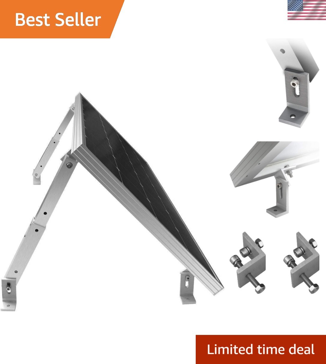 Versatile Tilt Mount Brackets for Solar Panels – Ideal for Roofs & Flat Surfaces