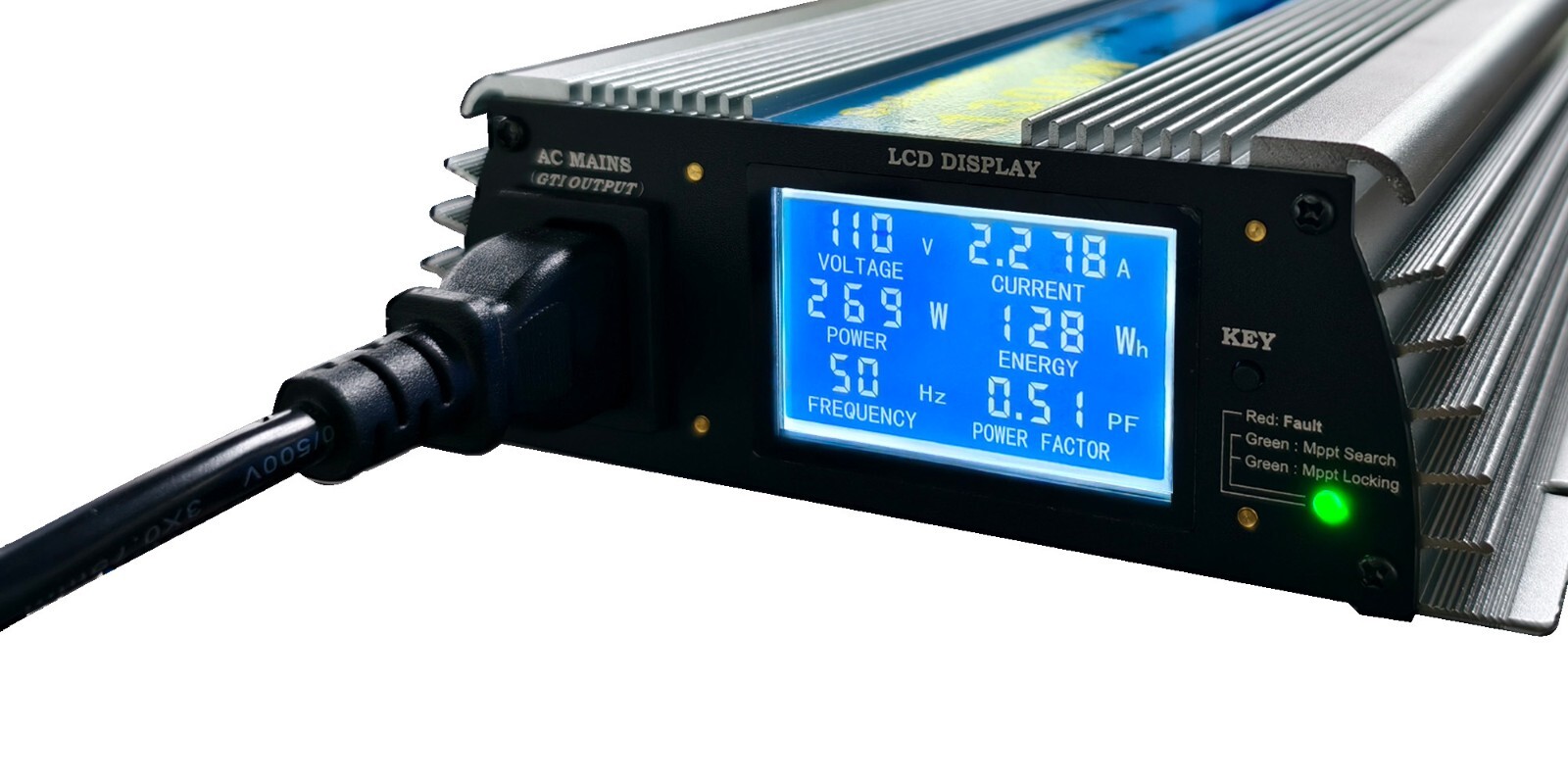 1400W Grid Tie Inverter DC24/36V to AC110 or 220V Pure Sine Wave Built-in Meter