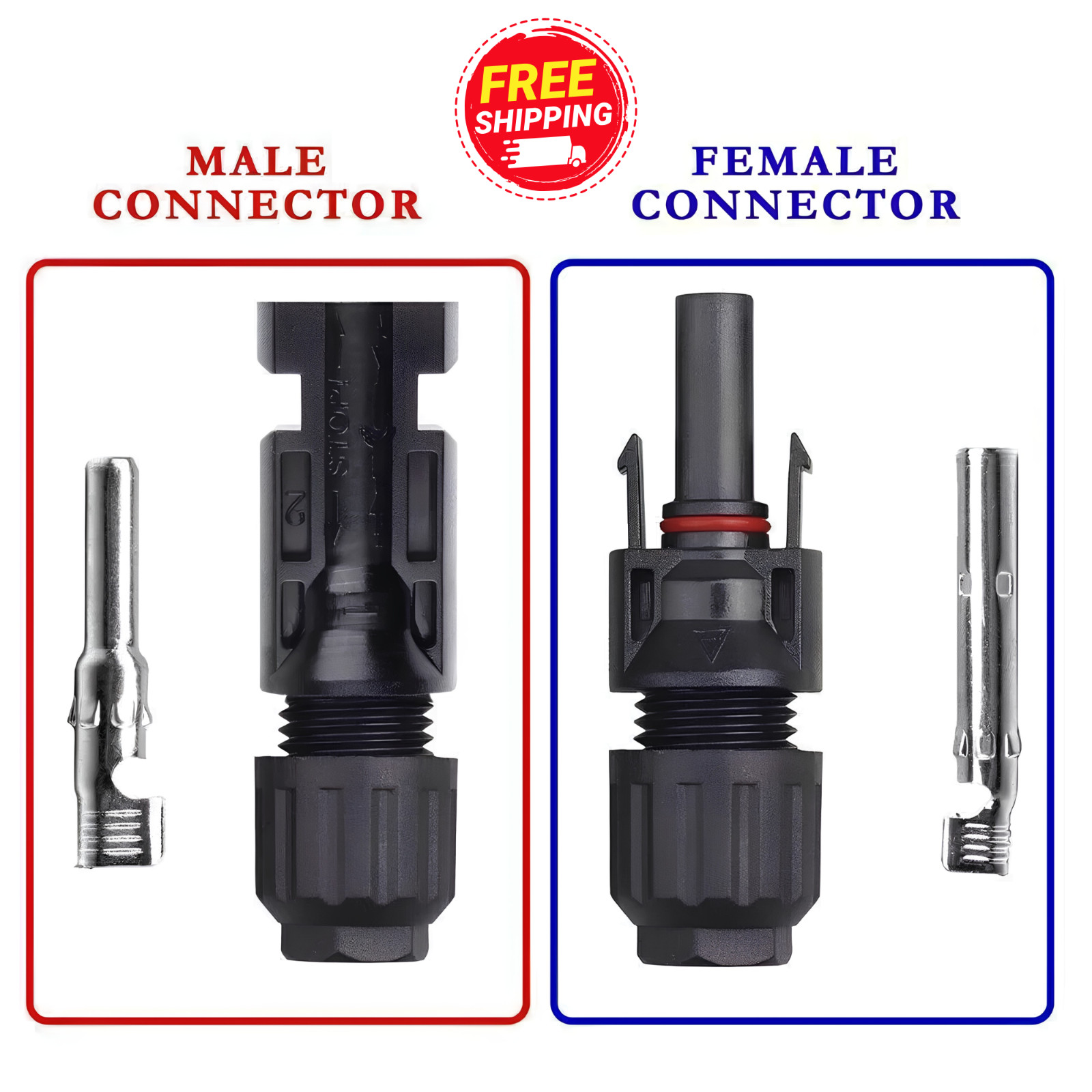 MC4 Solar Panel Connector Kit 30A 1000V IP67 Waterproof PV Cable 2.5/4/6mm²
