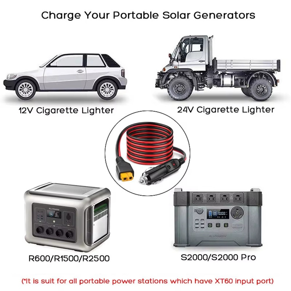 12AWG Car Lighter to Adapter Cable for R600 R1500 R2500 S2000 Pro3496