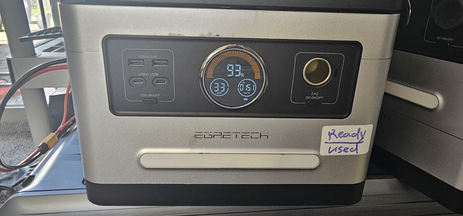 EGRETECH 1200W 999WH PORTABLE POWER STATION Item #7 CHARGE FROM SOLAR ONLY