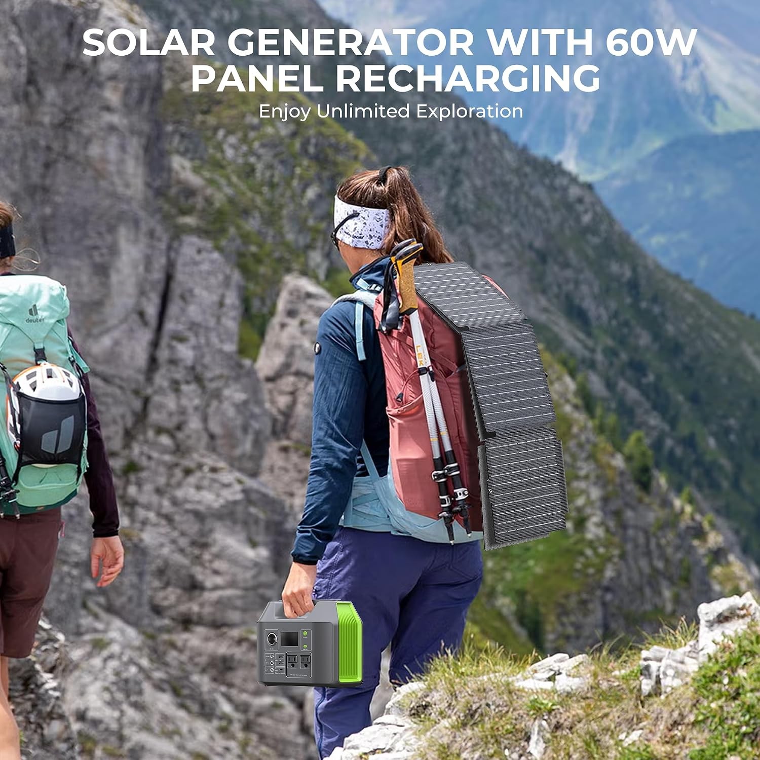 300W Solar Generator with 60W Foldable Panel 296Wh