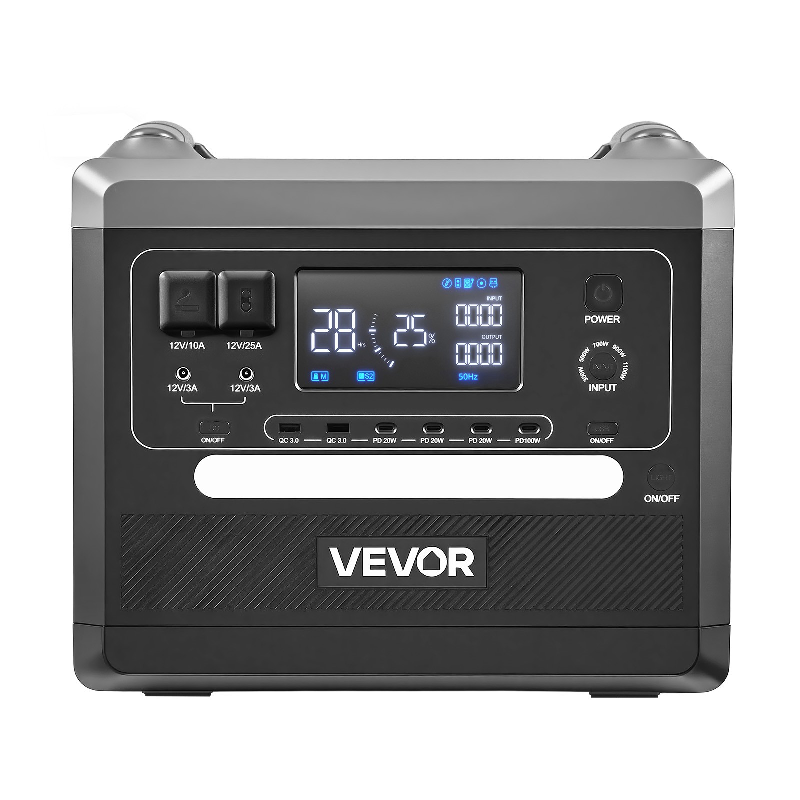 VEVOR Portable Power Station Solar Generator 2400W 2160Wh with 10 Output Ports