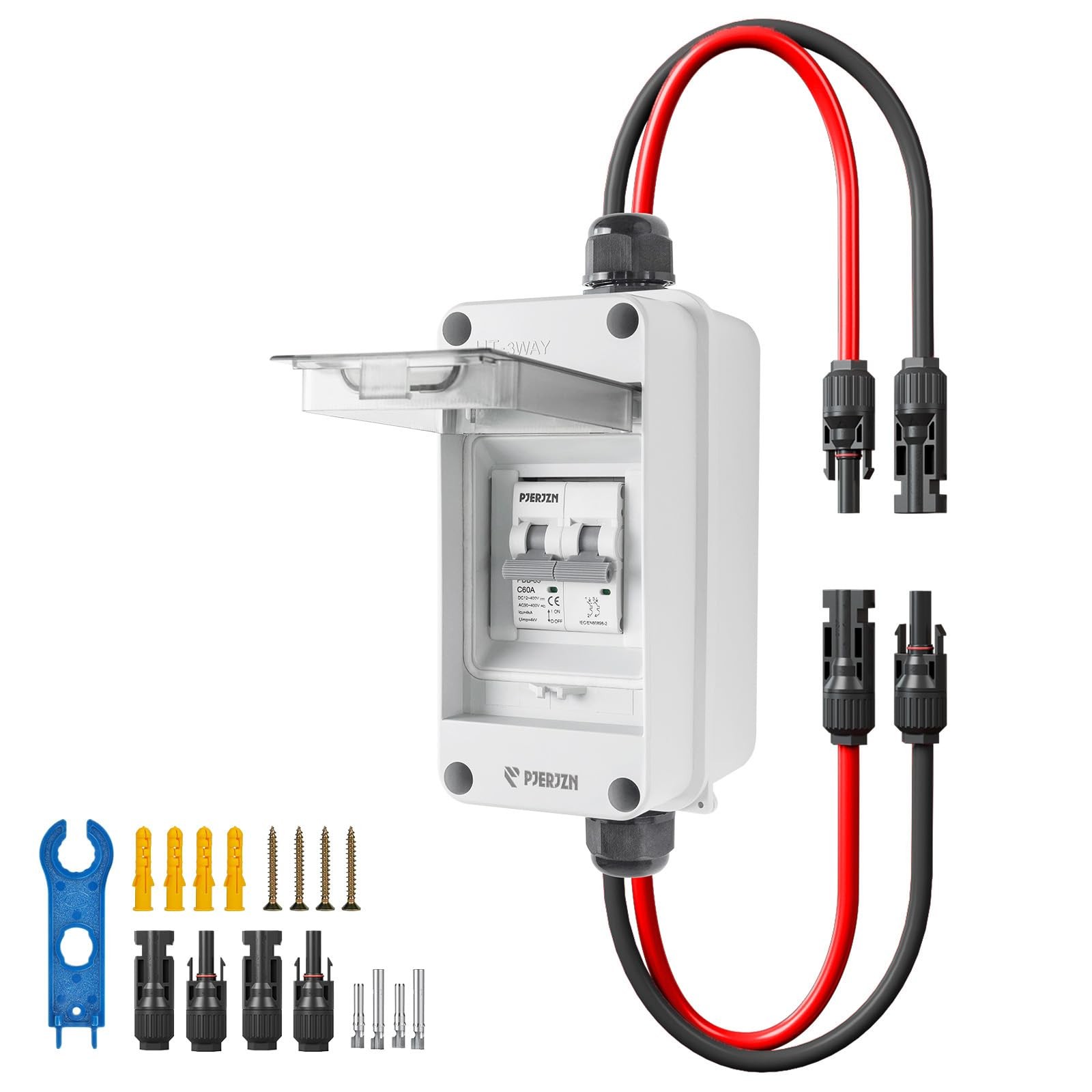 Solar Panel Disconnect Switch 400V DC/AC 60A PV Disconnect Switch Outdoor IP6…