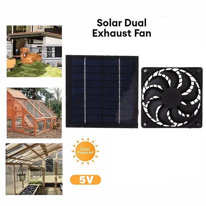 1 Solar Fan for Chicken Coop, Outdoor Exhaust Ventilation Fan for Poultry