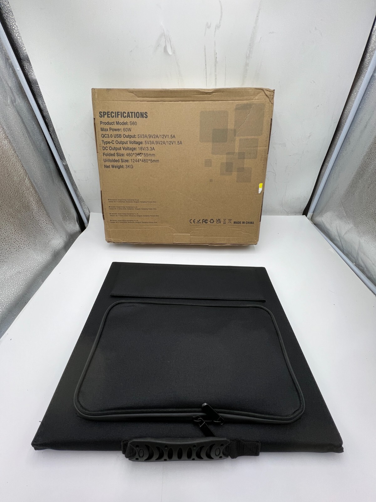 Powkey S60 Foldable Solar Panel Charger 18V DC Output 60KW