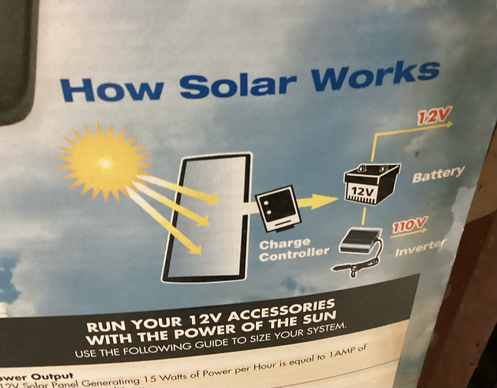 Sun Force 15W Solar 12 V Power Battery Charger