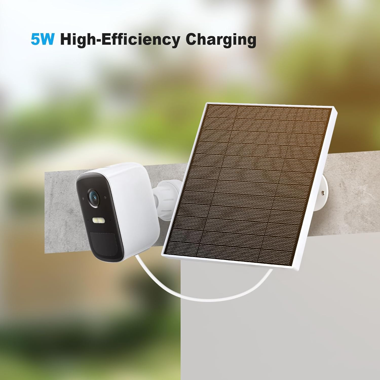 Solar Panel for Eufy Camera, 5W Solar Panel Charger Compatible with Eufycam, 5V