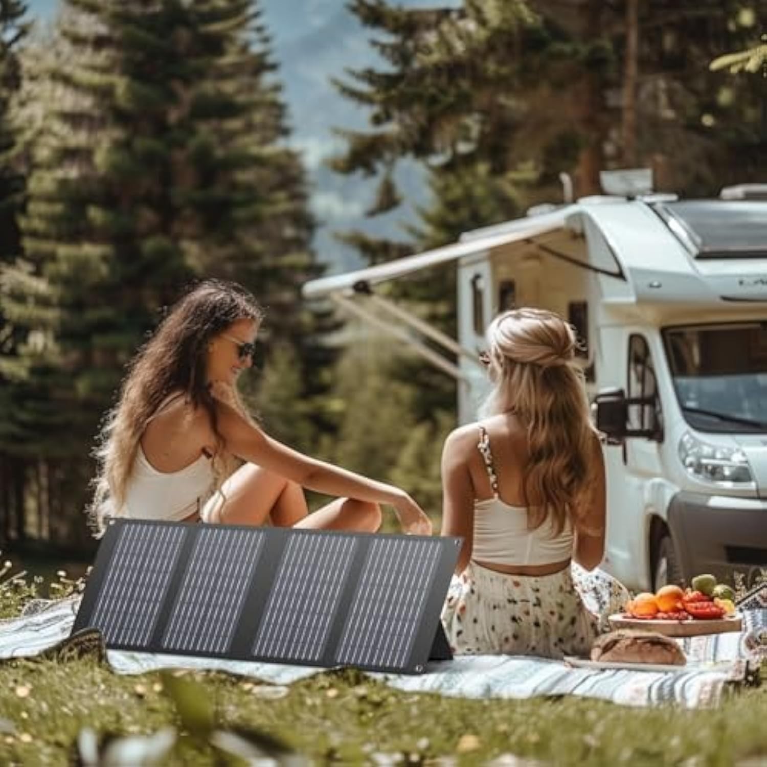 40W Portable Solar Panel Charger with USB QC 3.0/USB C/18V DC IPX4 Waterpro