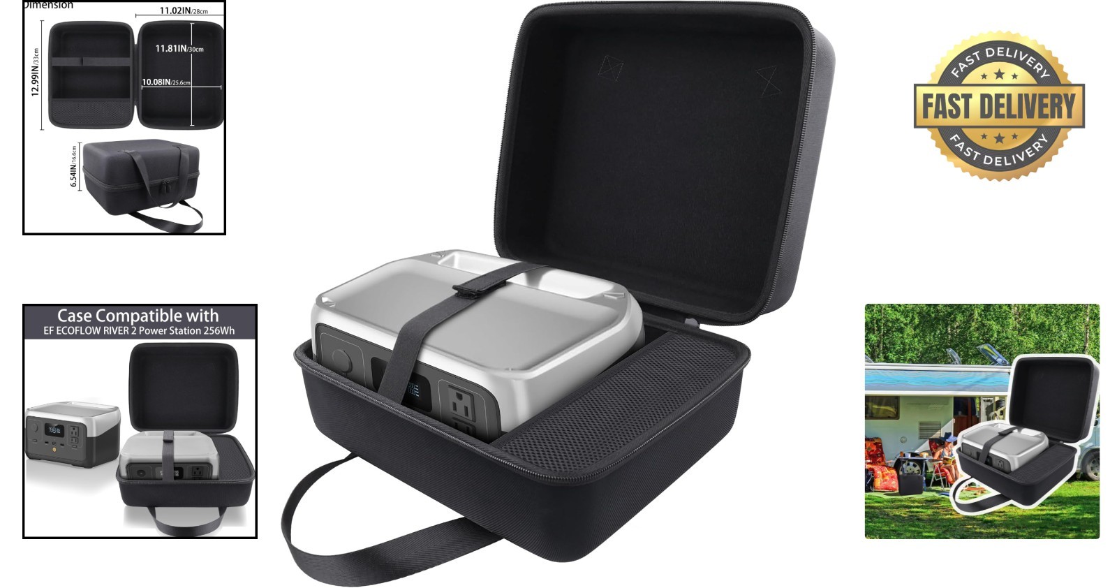 Sleek Hard Travel Case for EF ECOFLOW RIVER 2 – Ultimate Protection & Style