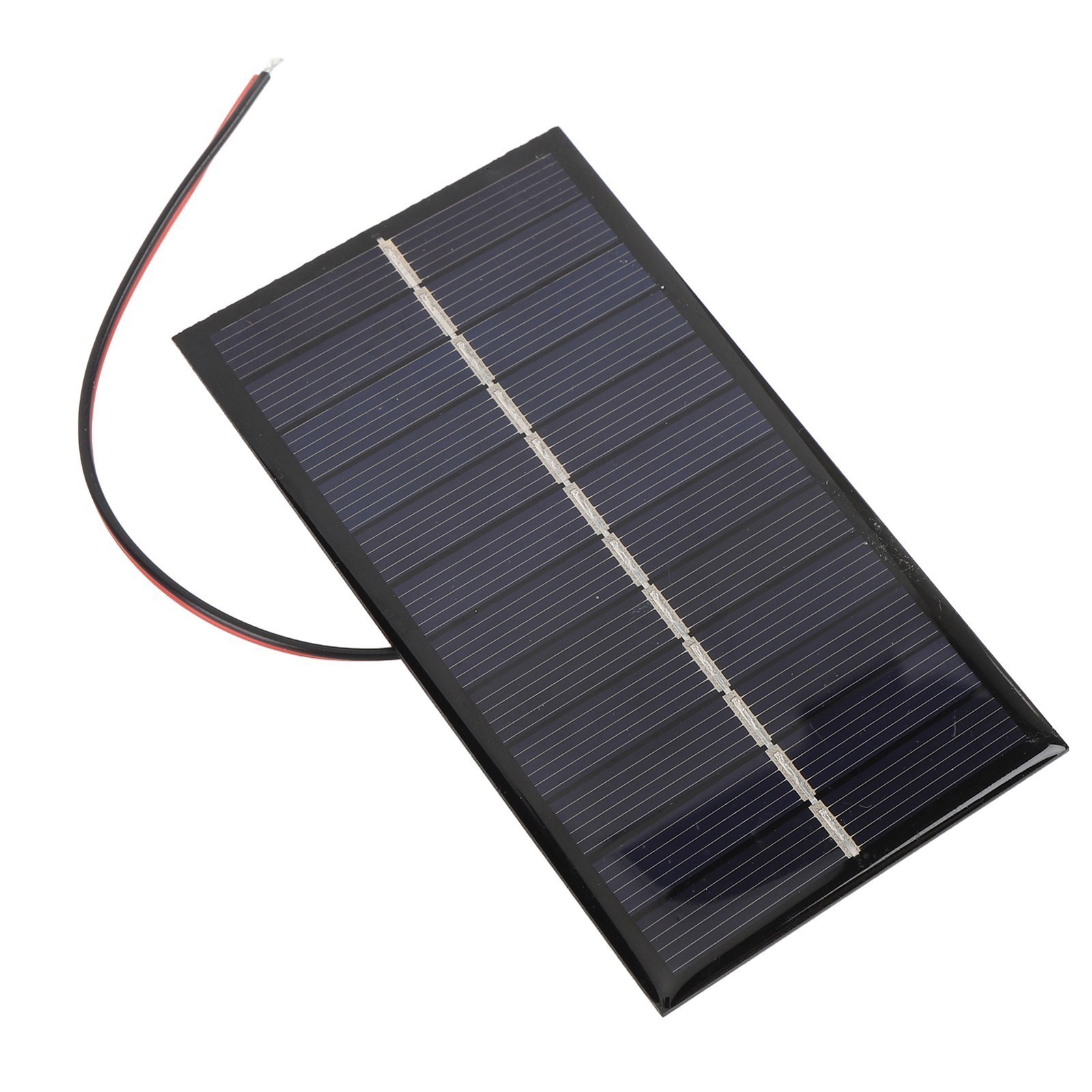 2pcs Solar Panel with Cable 1W 6V Polycrystalline Silicon Solar Charging Panel