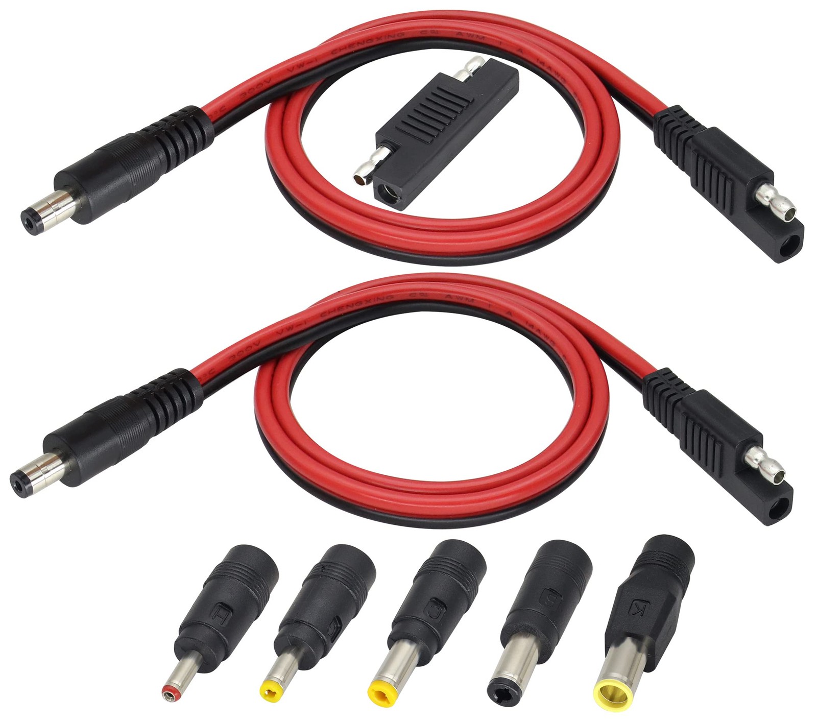 2Pack SAE to DC Adapter Cable SAE Plug to DC 5.5mmx2.1mm Male Connector Cable…