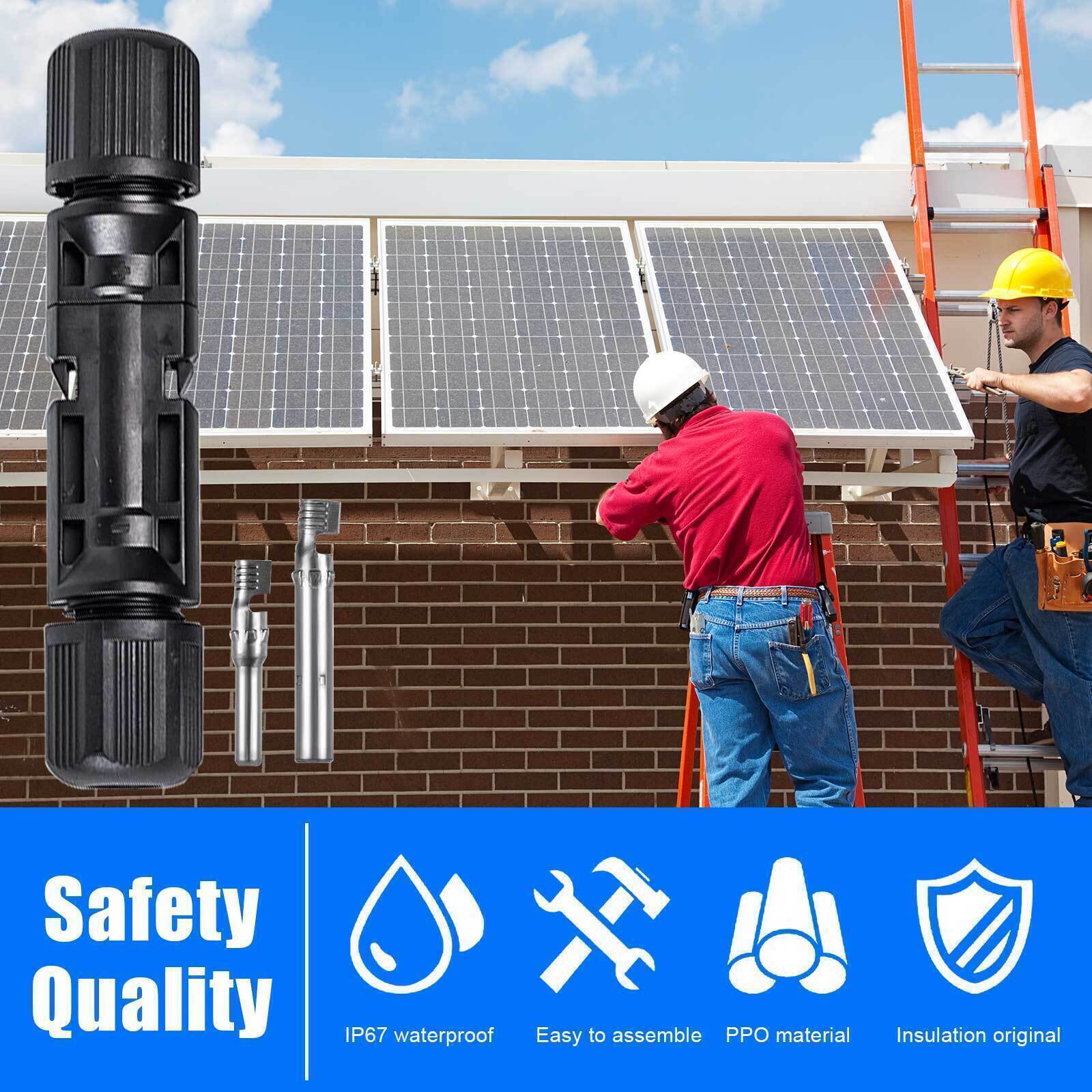5/10/20 Pairs Cable Connectors Solar Panel 30A Line Plug Socket Male Female Set