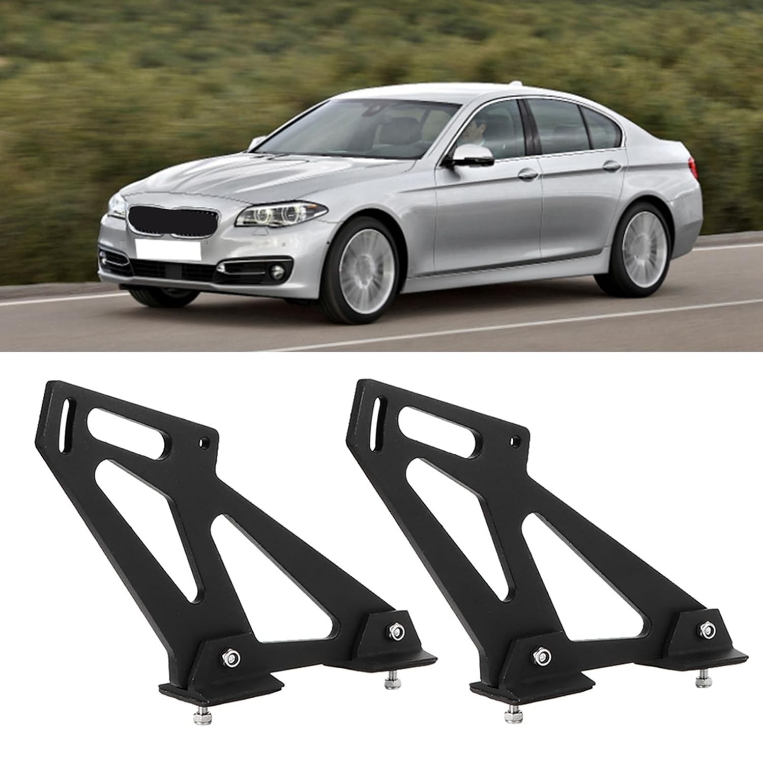 Universal 16cm/6.3in Rear Car Spoiler Mounting Brackets CNC Aluminum Alloy