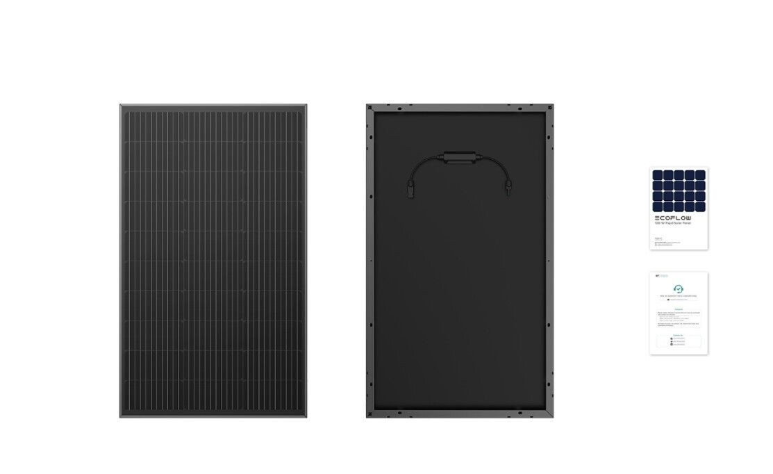 EcoFlow 2PCS 100W Rigid Solar Panel with IP68, High Efficiency Solar Modules