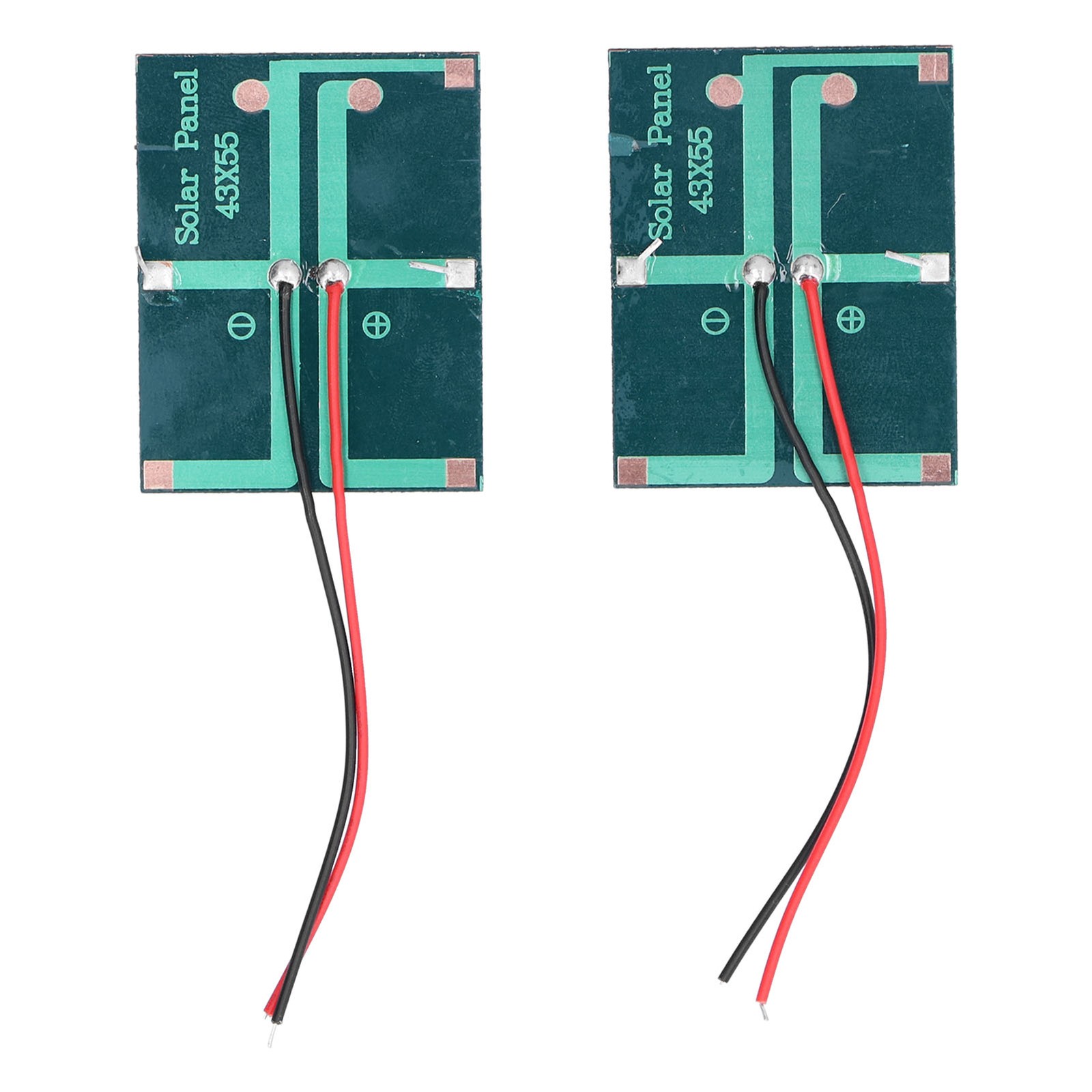 2Pcs Solar Panel Module Polysilicon Micro Mini Glue Power Solar Cells 43x55mm