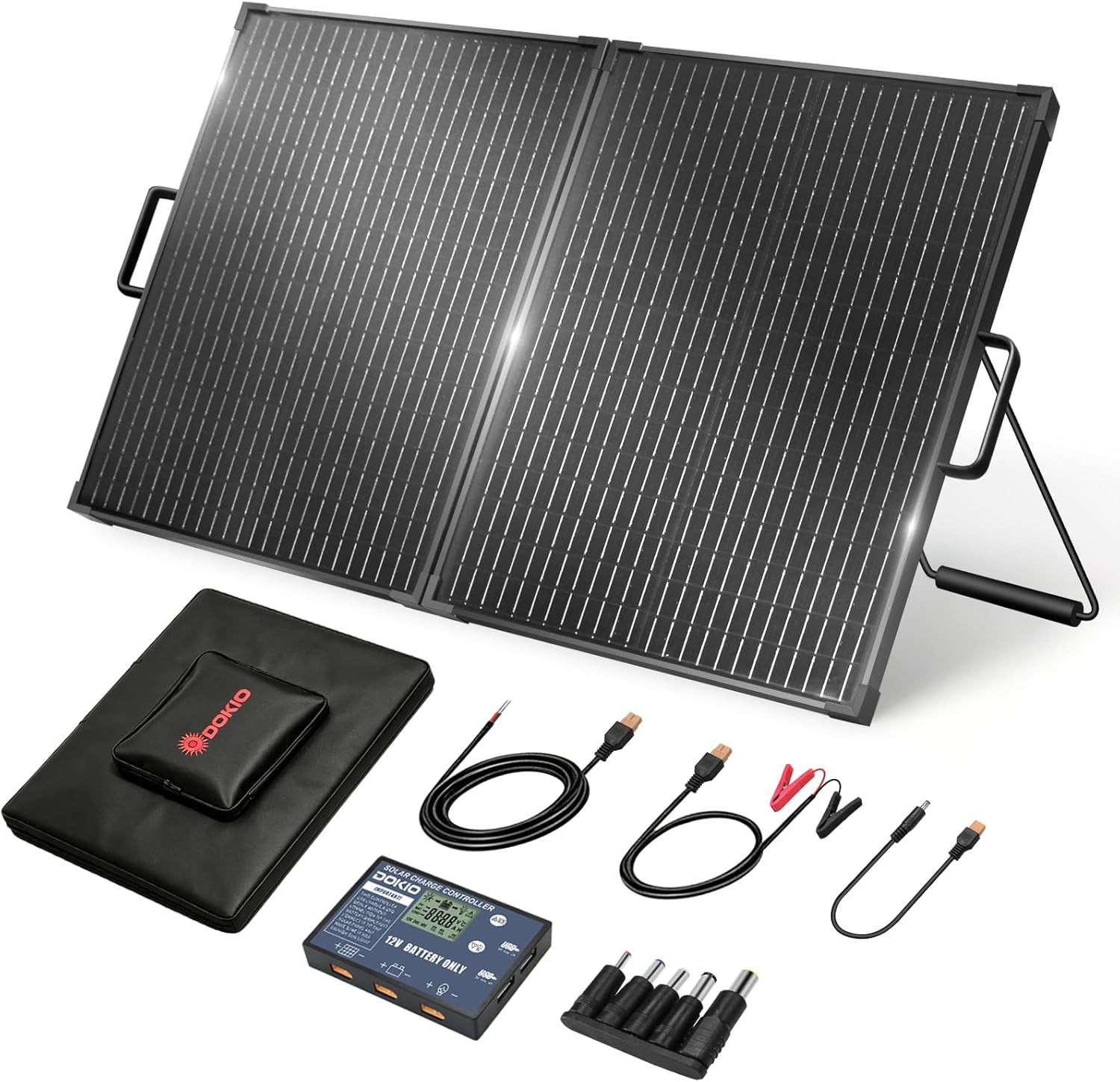 Solar Suitcase 100W Portable Foldable Solar Panel 18V Monocrystalline 23.8 * 19.