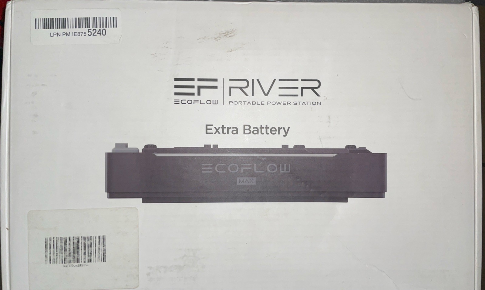 ECHOFLOW RIVER M-R 600 Portable Power Station Extra Battery. Lithium Ion 288WH.