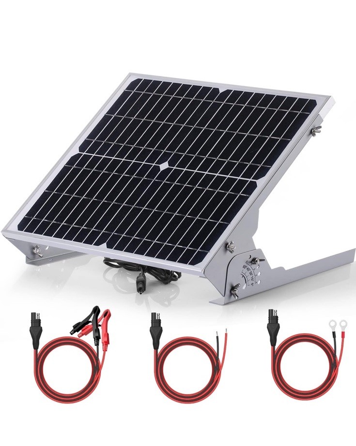 SUNER POWER 20W 24V Ultra Solar Battery Trickle Charger & Maintainer, New!