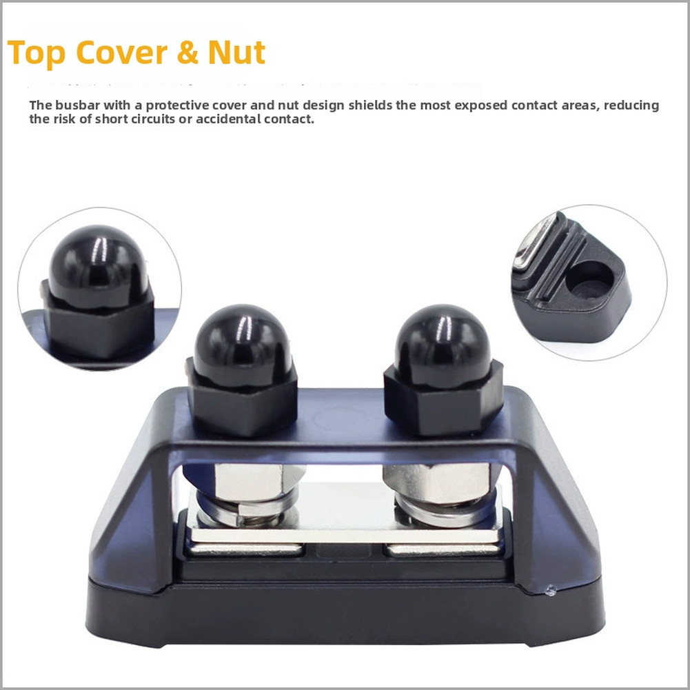Cover Busbar M8 Terminal Block Dual-way Power Splitter Terminal Connector