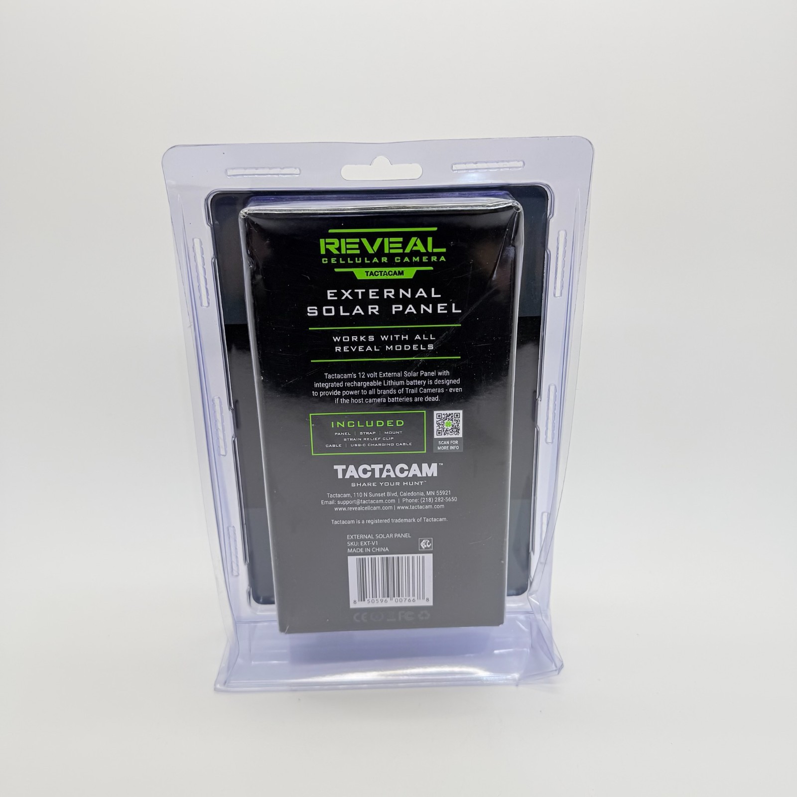 Tactacam Reveal External Solar Panel – Power Your Reveal Trail Camera with Solar