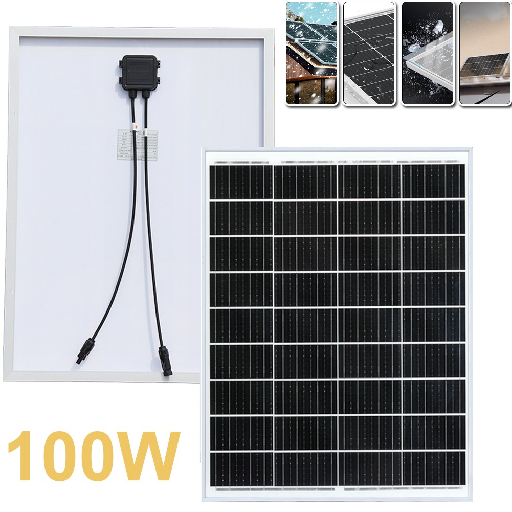 100W 200W 300W 400W 500W Watt Solar Panel Mono 12V Charger RV Home Off-Grid Boat
