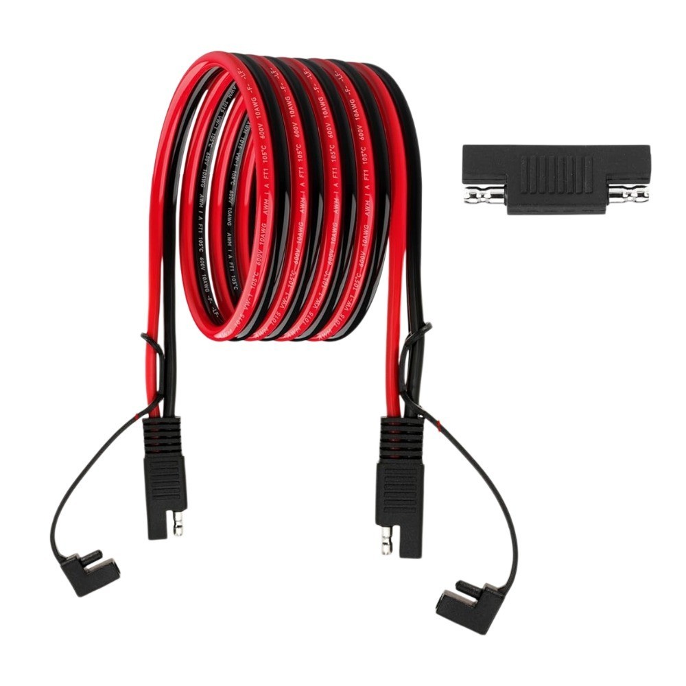 10FT 10AWG SAE Extension Cable for Solar, RV, Automotive and Marine Use