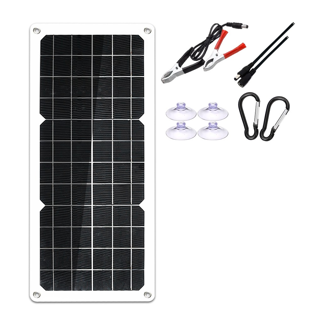 SOECOPO 150W Monocrystalline Solar Panel with USB/Type-C/DC Triple Output for Ca