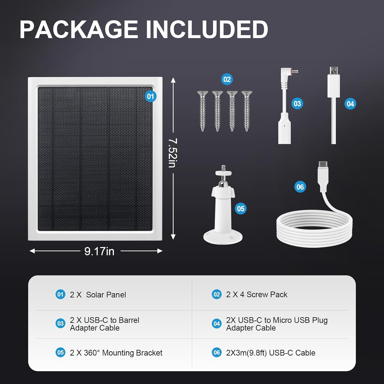 Ring Solar Panel,8W Ring Solar Charger Compatible with Stick Up Camera & Pro, Sp