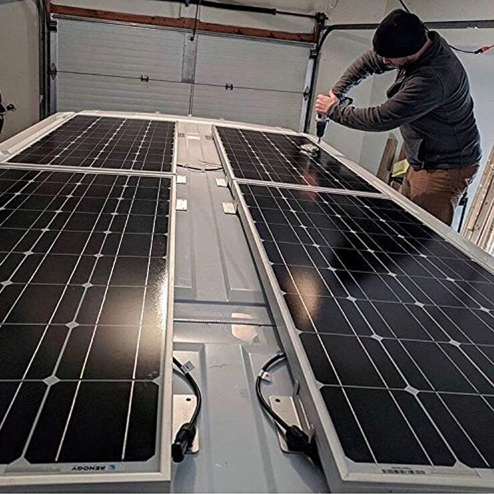 Durable Aluminum Z Brackets for Solar Panels | 50W-150W Capacity Set of 4