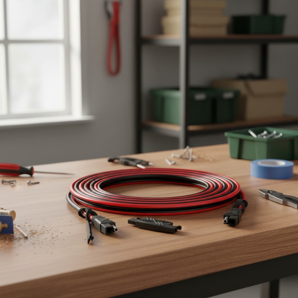 Listed 12 Feet SAE to SAE Extension Cable, Quick Connect & Water-Resistant