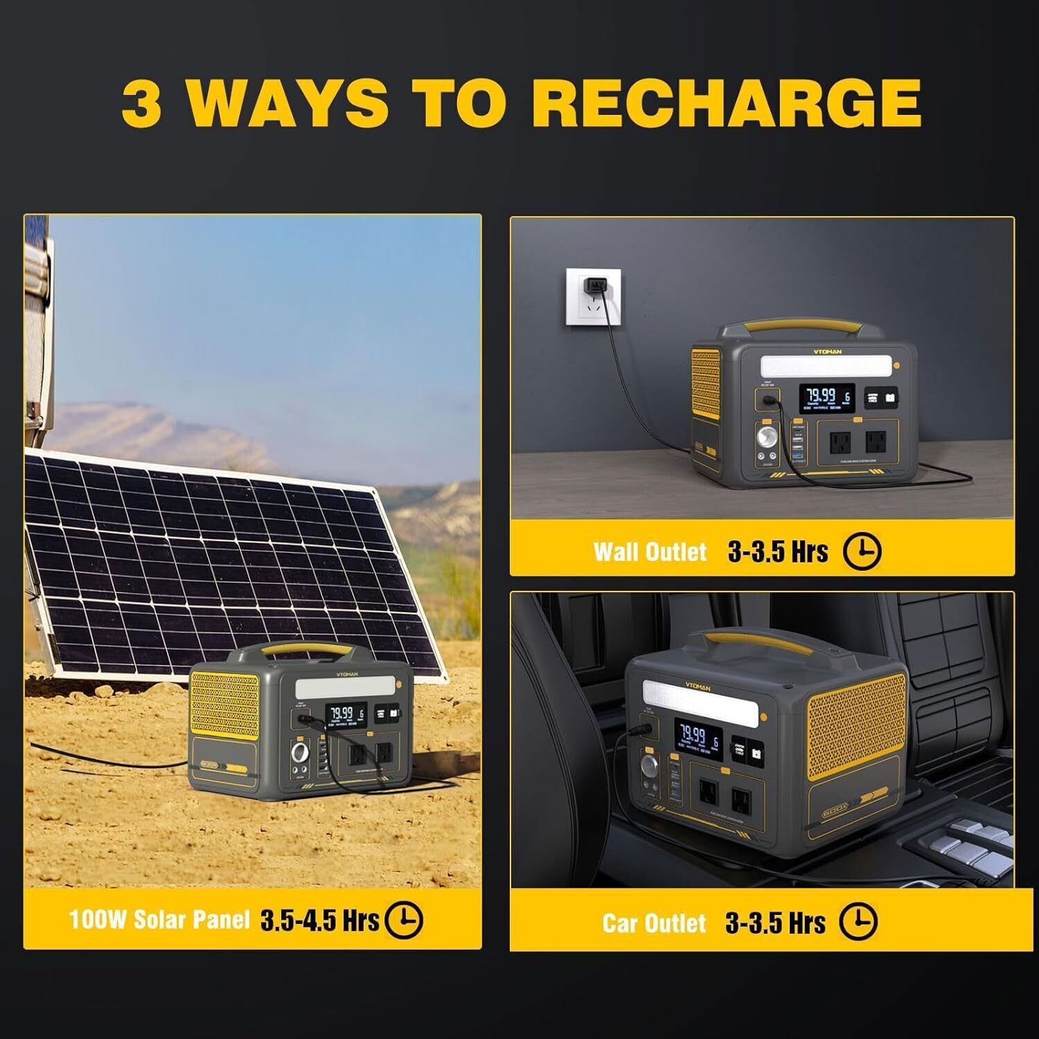 New VTOMAN Jump 600X Portable Power Station 600W (1200W Peak) 299Wh LiFePO4