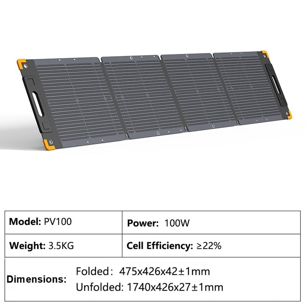 100W Foldable Solar Panel Monocrystalline Portable Charger IP67 Camping